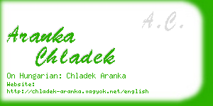 aranka chladek business card